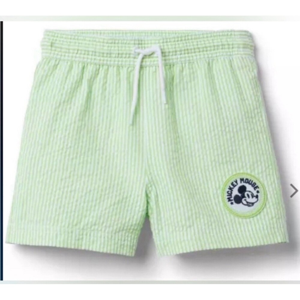 NWT- Janie and Jack Disney Mickey Mouse Recycled Swim Trunk Shorts